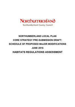 Habitats Regulations Assessment