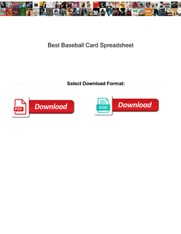 Best Baseball Card Spreadsheet