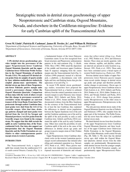 Stratigraphic Trends in Detrital Zircon Geochronology of Upper