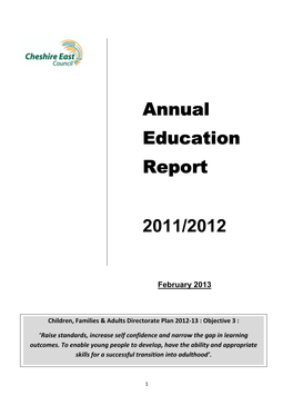 Annual Education Report 2011/2012