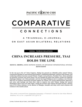 Chronology of China-Taiwan Relations