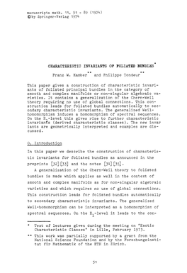 Characteristic Invariants of Foliated Bundles