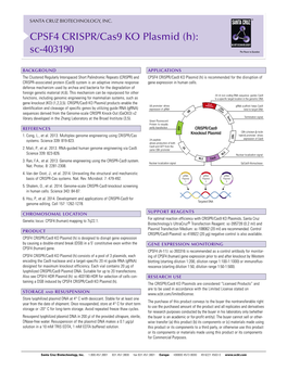 CPSF4 CRISPR/Cas9 KO Plasmid (H): Sc-403190