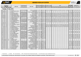 Midweek Regular Coupon 16/07/2019 09:45 1 / 3