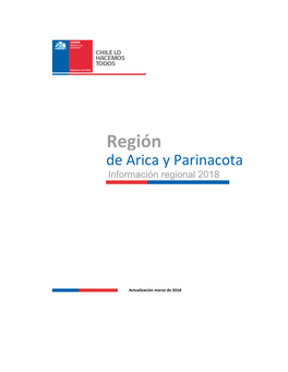 Región De Arica Y Parinacota Información Regional 2018