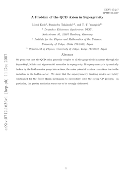 A Problem of the QCD Axion in Supergravity