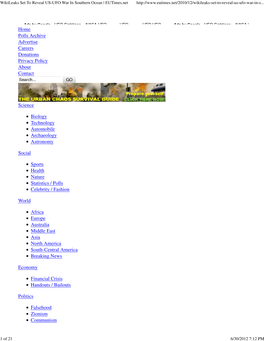 Wikileaks Set to Reveal US-UFO War in Southern Ocean | Eutimes.Net