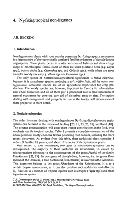 N2-Fixing Tropical Non Legumes