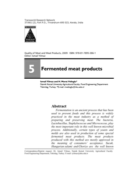 5 Fermented Meat Products