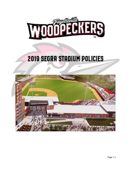 2019 Segra Stadium Policies