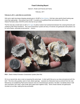 Fossil Collecting Report