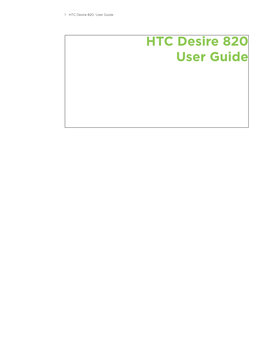 HTC Desire 820 User Guide