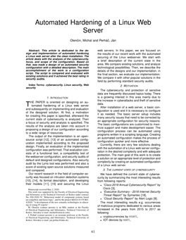 Automated Hardening of a Linux Web Server