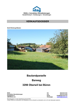 Baulandparzelle Barweg 3298 Oberwil Bei Büren