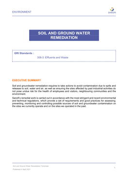 Soil and Ground Water Remediation