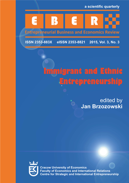 Immigrant and Ethnic Entrepreneurship