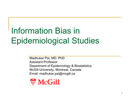 Selection Bias in Epidemiological Studies