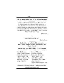 Petition for a Writ of Certiorari to the United States Court of Appeals for the Ninth Circuit ______PETITION for a WRIT of CERTIORARI ______