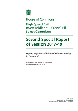 High Speed Rail (West Midlands - Crewe) Bill Select Committee