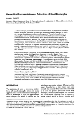 Hierarchical Representations of Collections of Small Rectangles