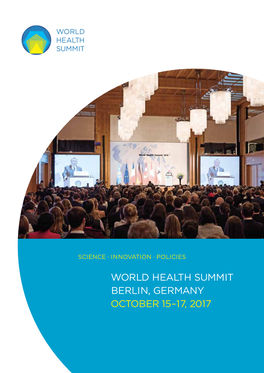 World Health Summit Berlin, Germany October 15–17, 2017