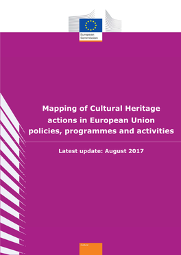 Mapping of Cultural Heritage Actions in European Union Policies, Programmes and Activities