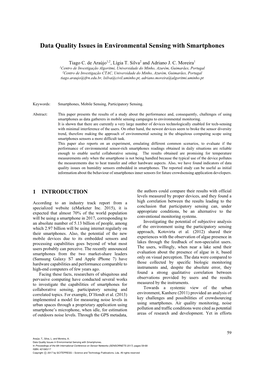 Data Quality Issues in Environmental Sensing with Smartphones