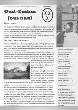 Oud-Zuilen Journaal R����������� Wat Later Dan Gepland Ligt Hier Dan Weer Een Nieuw Oud-Zuilen Journaal Voor U