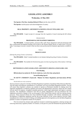 Legislative Assembly- PROOF Page 1