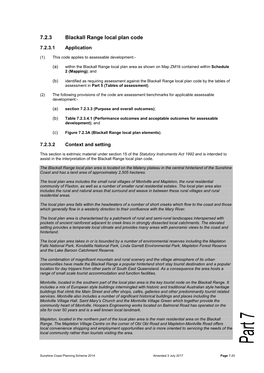 7.2.3 Blackall Range Local Plan Code