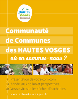 Des HAUTES VOSGES De Communes Communauté