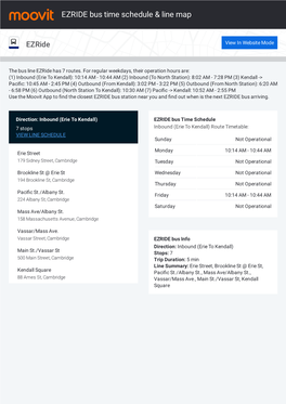 EZRIDE Bus Time Schedule & Line Route