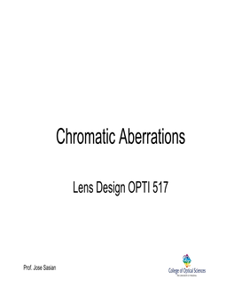 Chromatic Aberrations