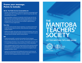 The Manitoba Teachers' Society