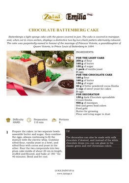 Chocolate Battemberg Cake