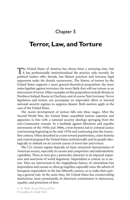 Terror, Law, and Torture