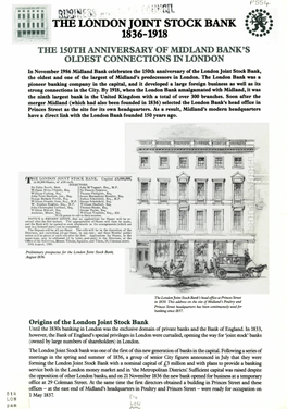 The London Joint Stock Bank ___ 1836-1918