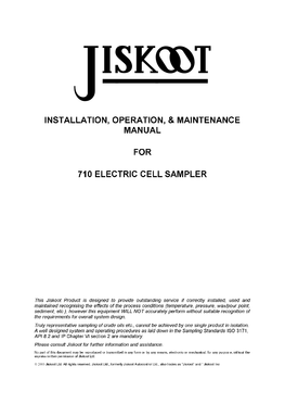 Installation, Operation, & Maintenance Manual