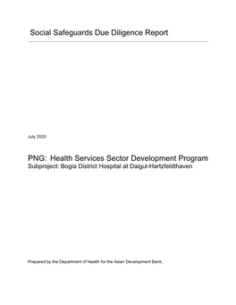 51035-001: Health Services Sector Development Program