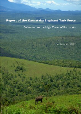 Report of the Karnataka Elephant Task Force