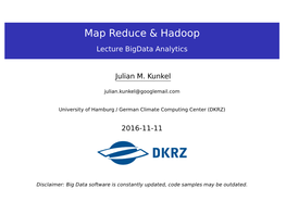 Map Reduce & Hadoop Lecture Bigdata Analytics