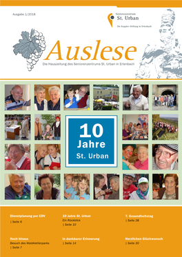 Auslese Hauszeitung Des Seniorenzentrums St