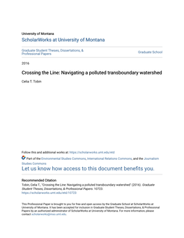 Navigating a Polluted Transboundary Watershed