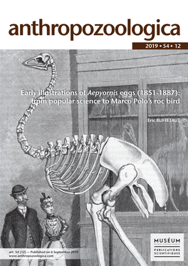 Early Illustrations of Aepyornis Eggs (1851-1887): from Popular Science to Marco Polo’S Roc Bird