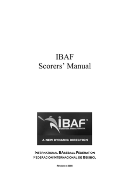IBAF Scorers' Manual