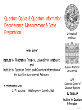Quantum Optics Quantum Information
