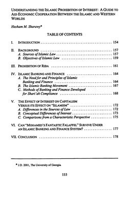 Understanding the Islamic Prohibition of Interest: a Guide to Aid Economic Cooperation Between the Islamic and Western Worlds