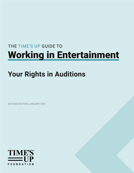 Working in Entertainment