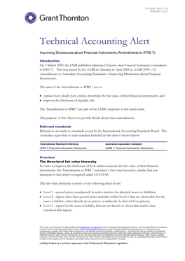 Technical Accounting Alert