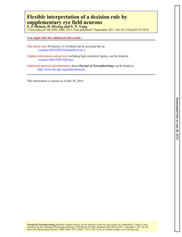 Flexible Interpretation of a Decision Rule by Supplementary Eye Field Neurons S